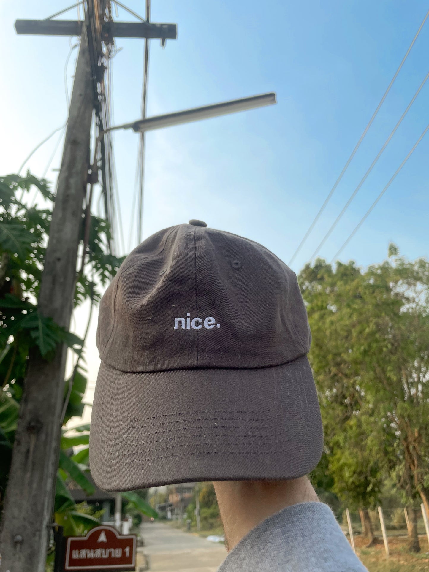 Nice Dad Hat - Dark Grey